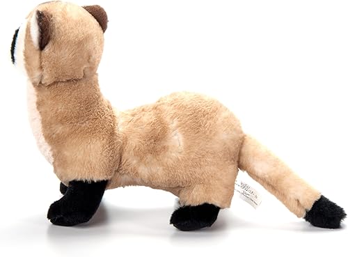 Miniatura 3 de The Petting Zoo Peluche de hurón de patas negras, regalos para niños, animales salvajes Onez, juguete de peluche de hurón, 12 pulgadas