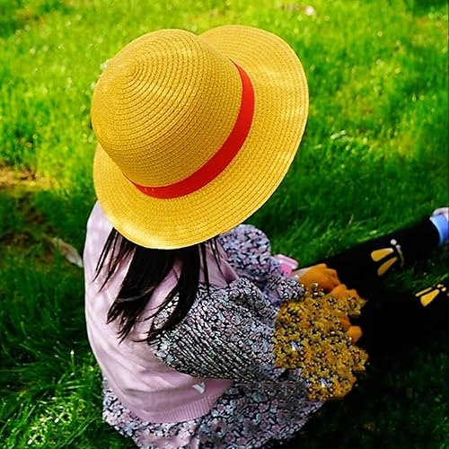 Miniatura 4 de Sombrero de paja Madeline Sombrero Cospaly Monkey D Luffy Performance Props fiesta amarillo verano Strawhats con cuerda sombreros de sol playa