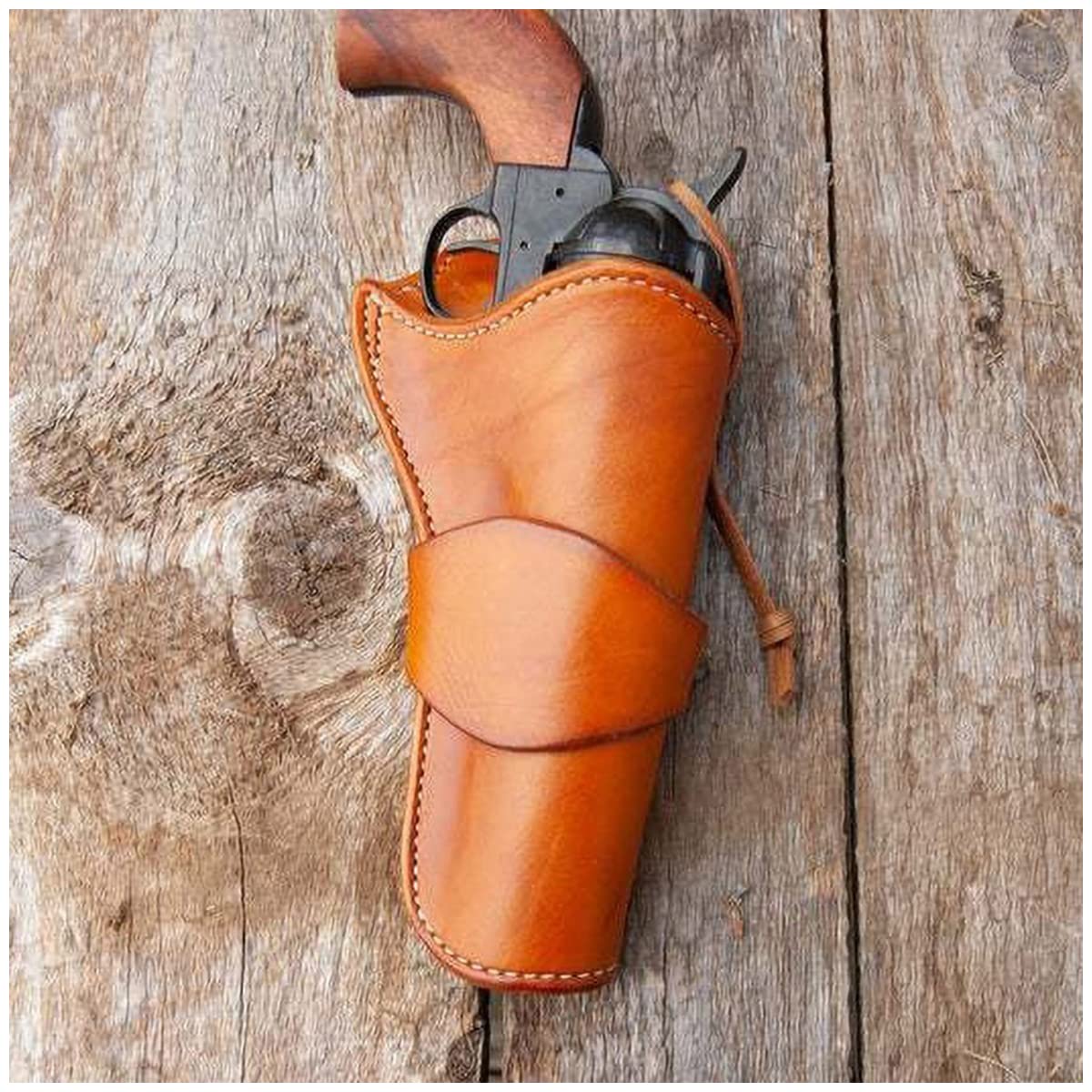 Fondina per pistola in pelle PU medievale Fondina per pistola a scomparsa vintage Fondina per revolver per accessorio da pirata da cowboy occidentale da 6 pollici, stile medievale, stile medieval