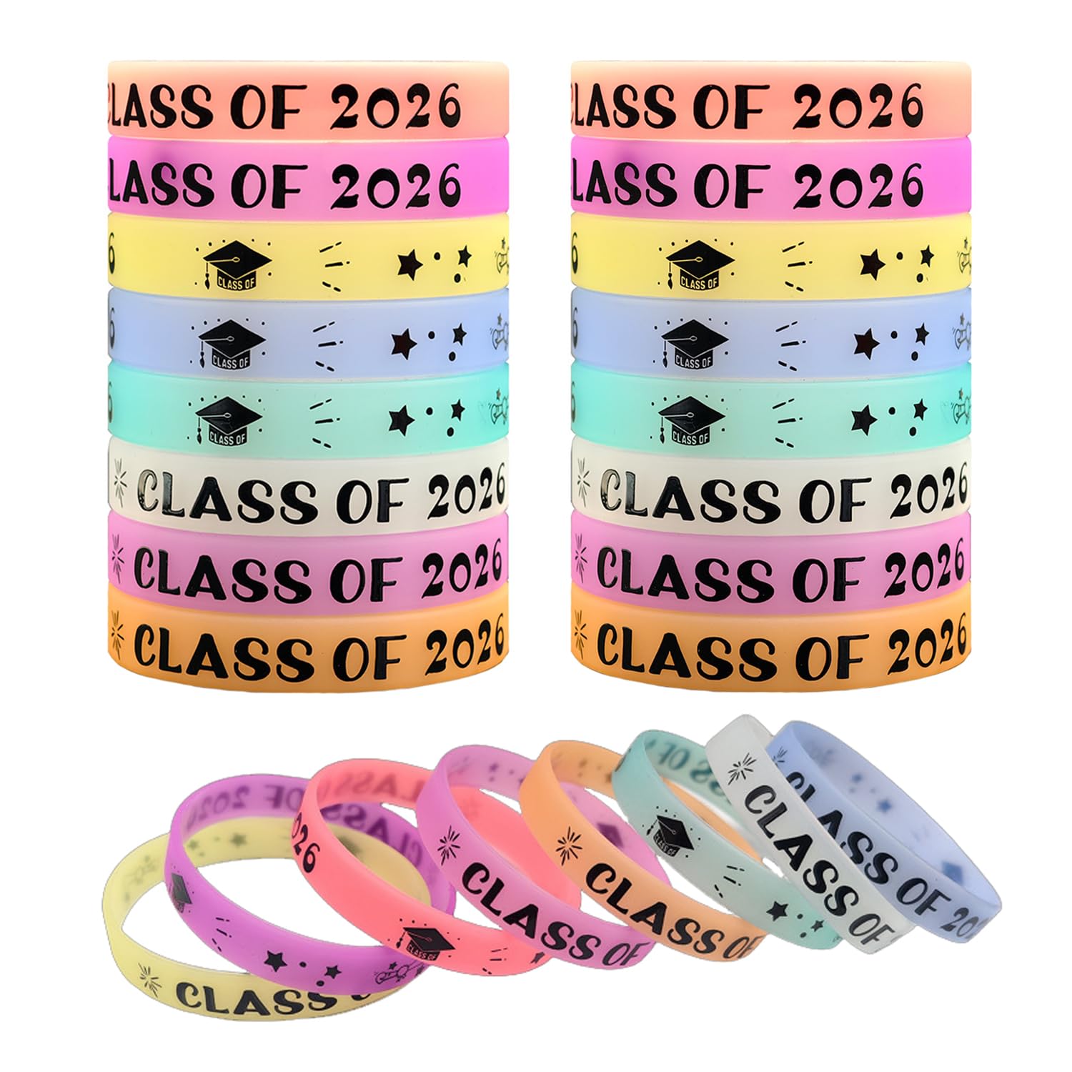 Rolpants Gender Reveal Bracelets - Team Boy Silicone Wristbands and Team Girl Rubber Bracelets for Gender Reveal Ideas Party Supplies Decorations,24 Pack,2 Colors(Boys or Girls)