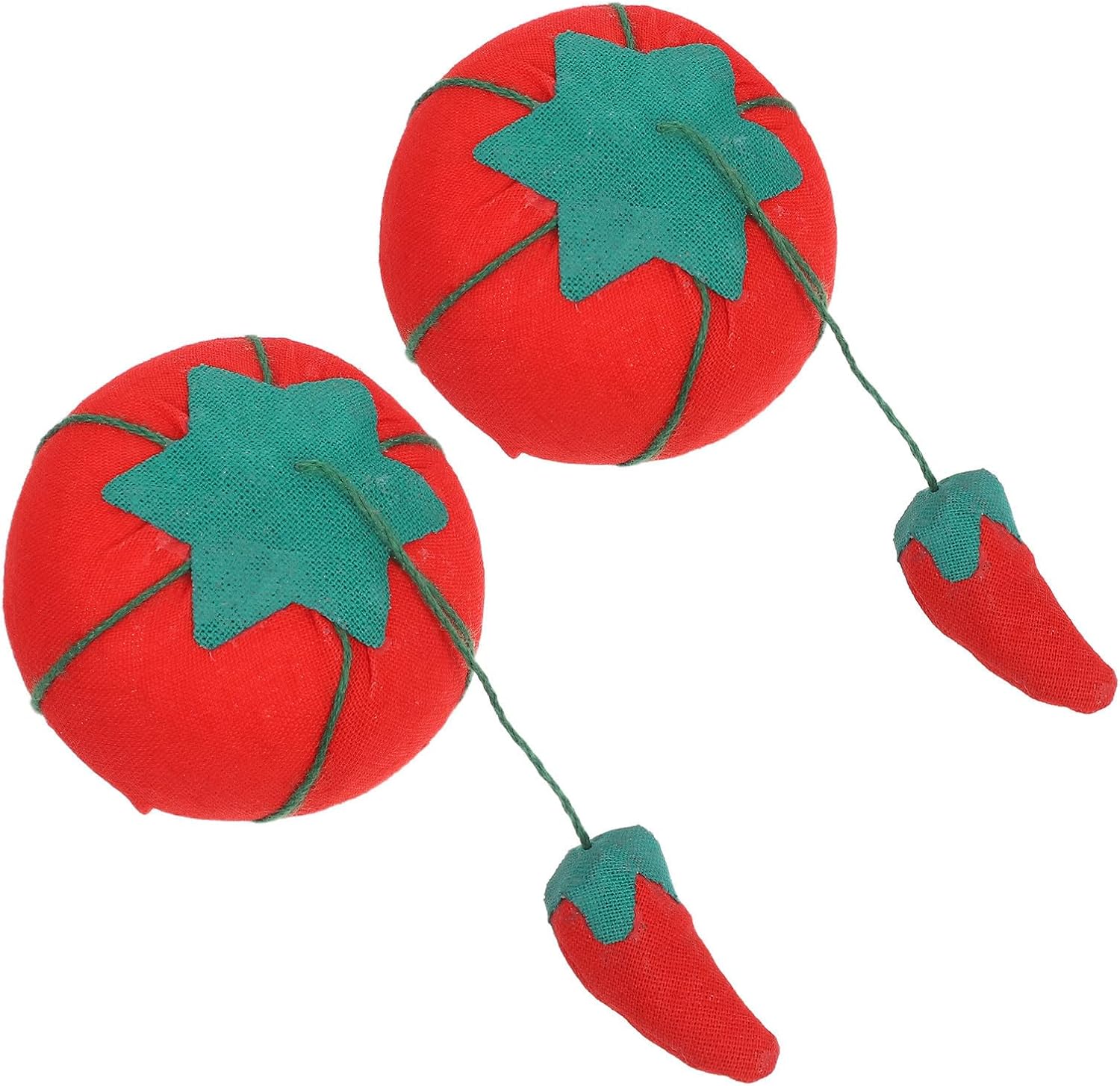 2pcs Tomato Pin Cushion Wrist Sewing Tool for Grandmas, 5cm Red