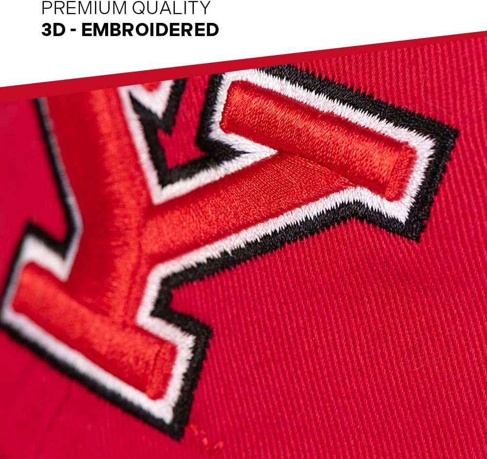 Desert Cactus Youngstown State University Baseball Hat YSU Penguins Brimmed Embroidered Hats Cap Adjustable Cloth Strap Adult (Style A) Red
