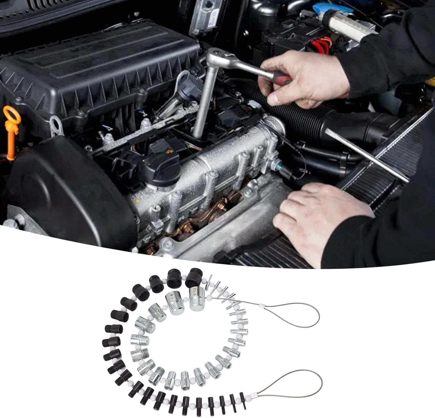 Nut and Bolt Thread Checker 44 Male Female Thread Identifier Gauges 23 Inch and 21 Metric Sizes for Nut and Bolt Checking