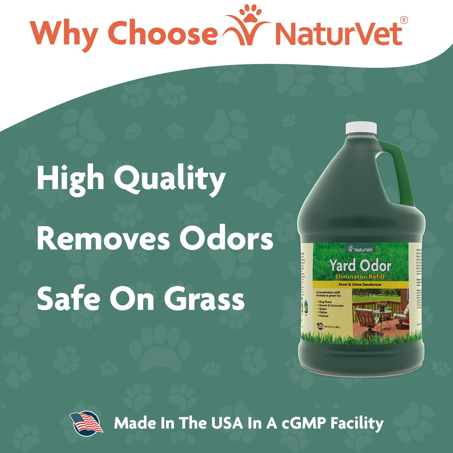 NaturVet GrassSaver 300 Wafers & Yard Odor Eliminator Plus 64Oz Refill Bundle | Keep Grass Green, Rid Your Lawn of Yellow Patches Caused by Dog Urine | Eliminate Stool & Urine Odors from Lawn
