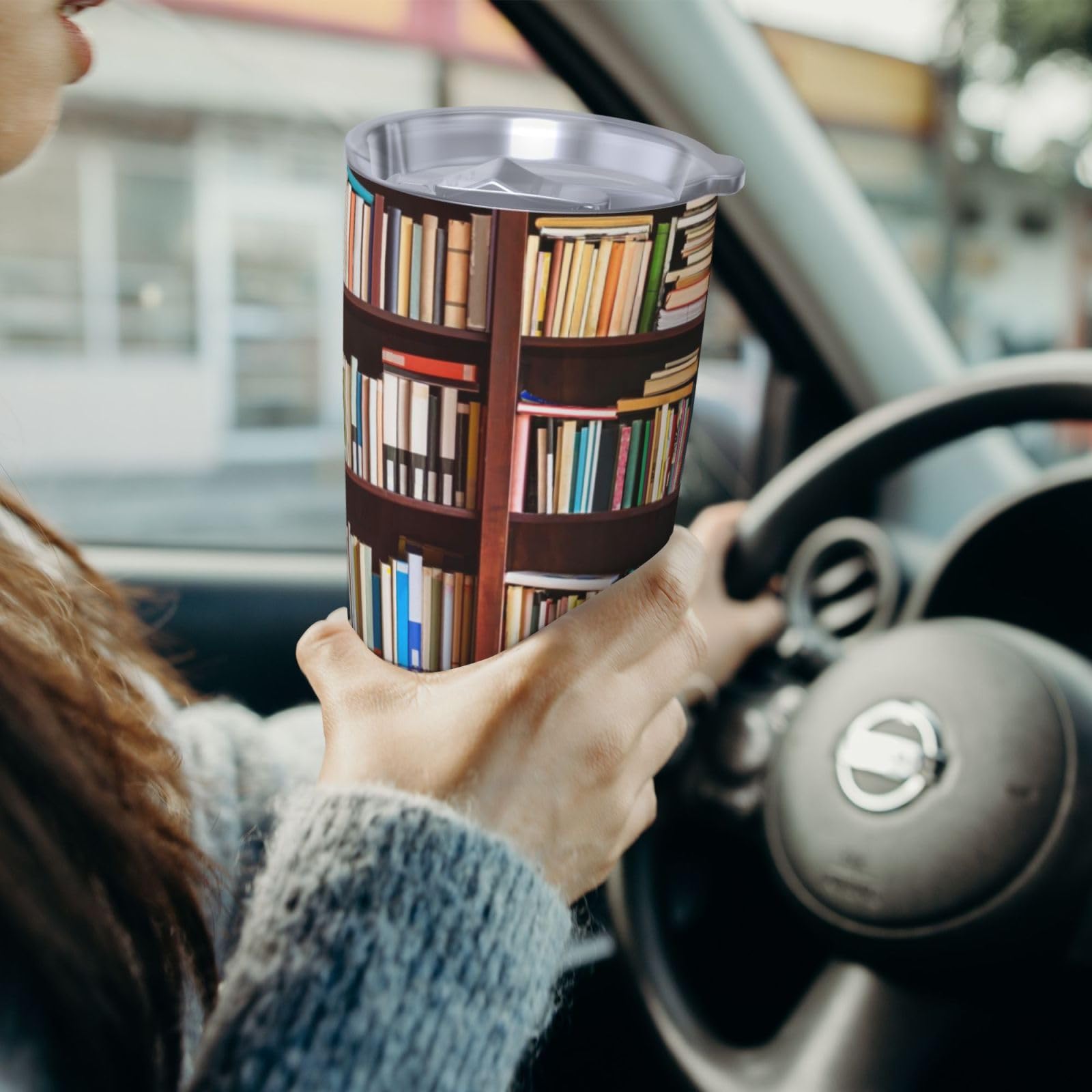 Tazza portatile dell'acciaio inossidabile della tazza dell'automobile della tazza dell'automobile stampata dei libri 20oz