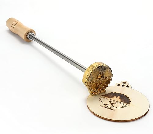 Branding Iron - Plancha de marca personalizada con logotipo para madera, madera, sello de cuero para carpintería, hecho a mano por diseño (2.5 x 2.5