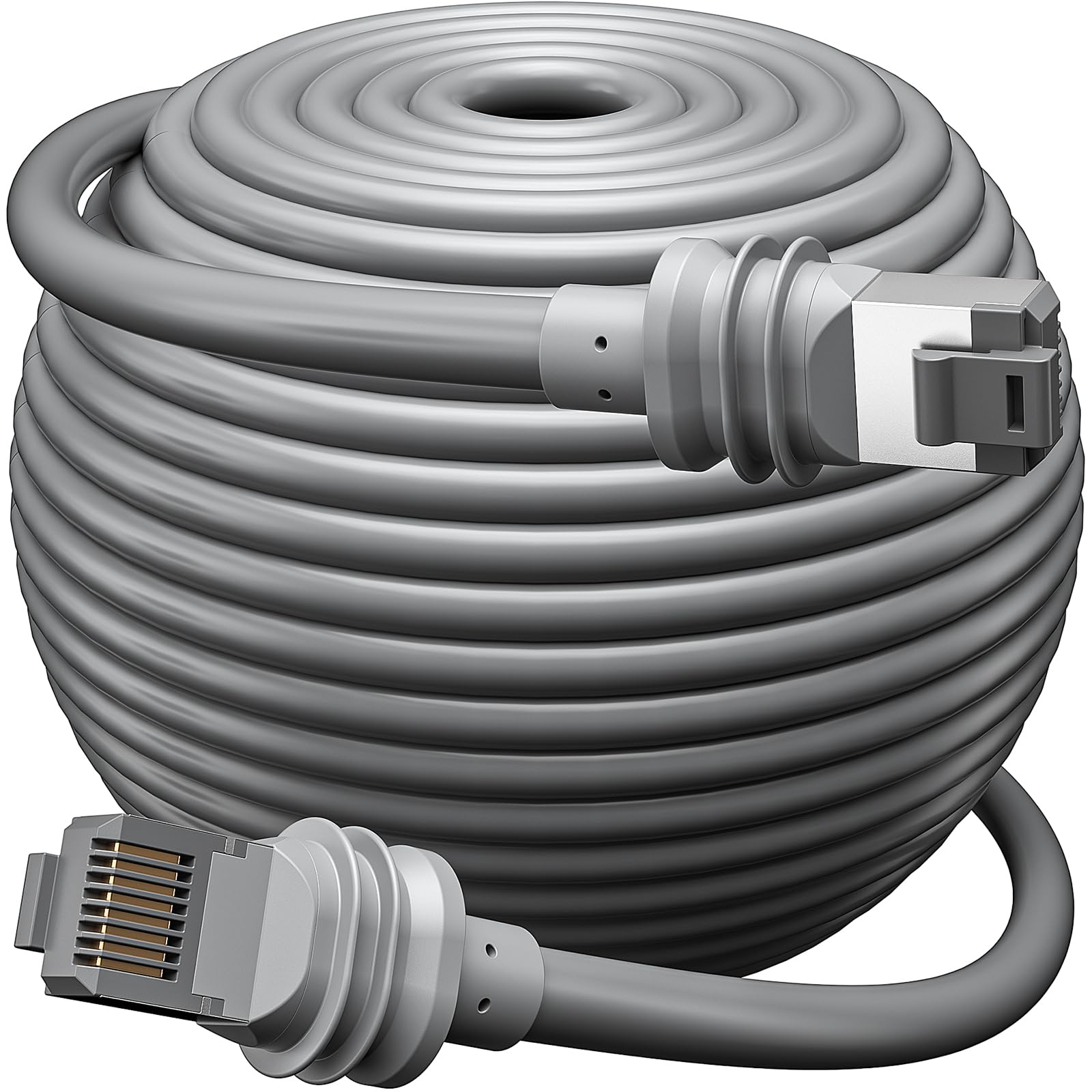 Plowaroe Starlink Gen 3 Kabel 76M Wasserdichte Starlink Ethernet Kabel für Starlink Standard Actuated Gen 3/Starlink V3, Ersatz-Starlink Gen 3 verlängerung Ethernet Kabel （grau）