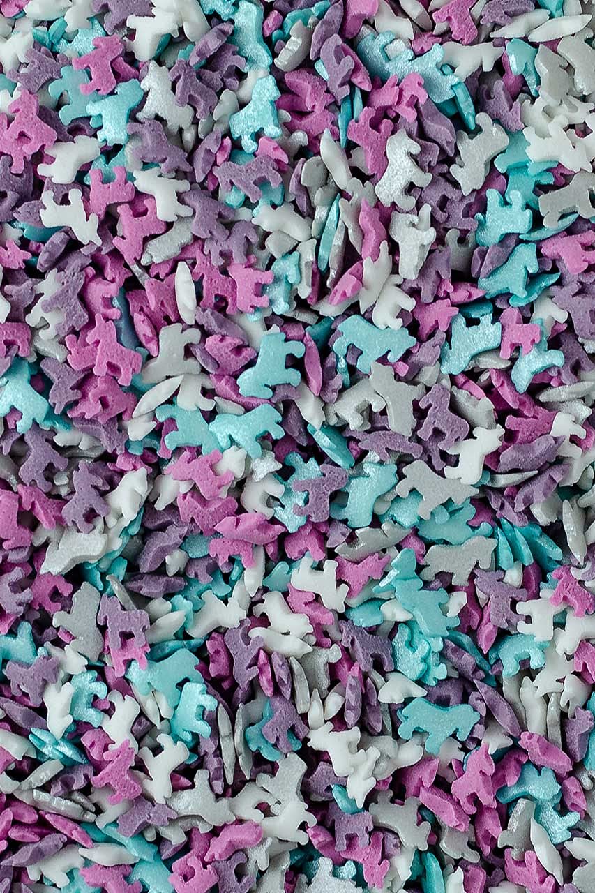 Magic Mix Mini Unicorn Shape Sprinkles 25g Cake or Cupcake Decorations Pink, Turquoise, Silver, White, Purple