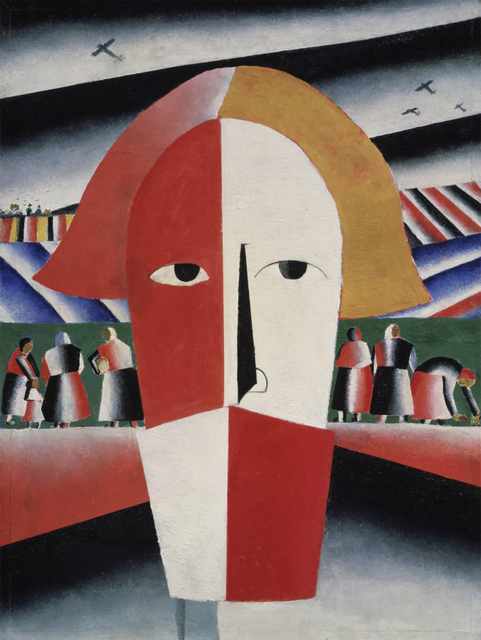 ARTXLXXBN Famous Art Print Poster Vintage Wall Art Head of a Peasant by Kazimir Severinovich Malevich Canvas Art Poster for Home Decor 60x90cm