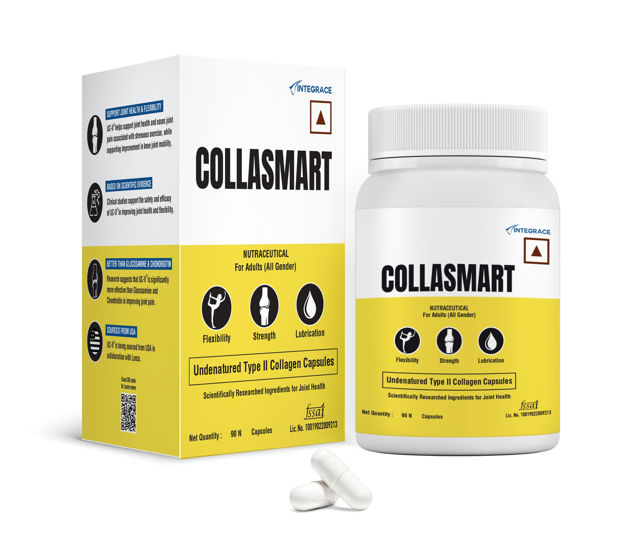 UC-II Undenatured Type II Collagen Capsules | 90 Capsules (Pack of 1) | Daily Protein Supplement for Men & Women | Sourced from USA | Promotes Cartilage Repair | Strengthens & Lubricates Joints-image-41