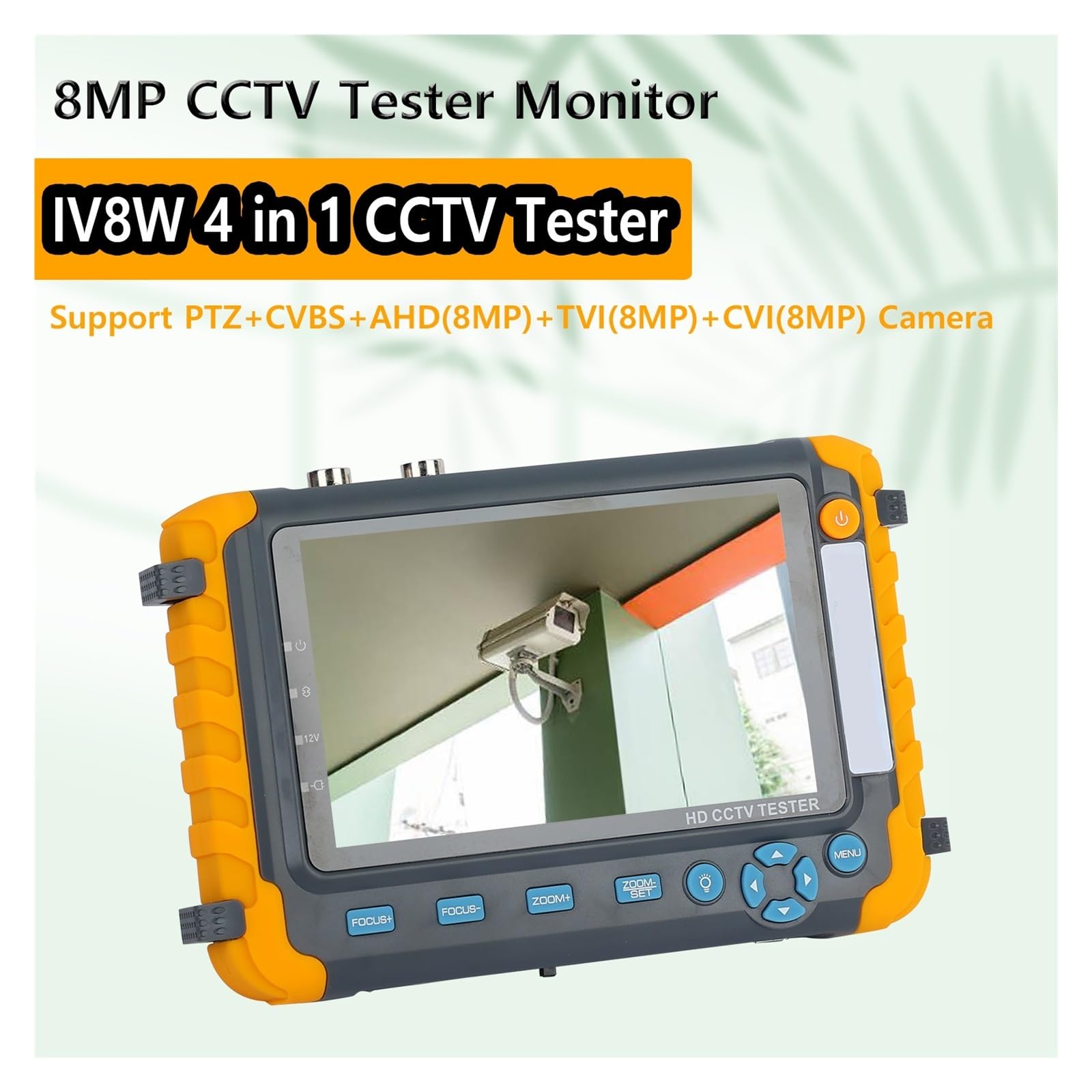 Supporto per tester CCTV per telecamera IP IV8W CCTV Tester 4 In 1 CVBS AHD TVI CVI 8MP CCTV Tester AHD Monitor Video Monitor Tester Test Cavo UTP CCTV Monitor For Fotocamera(IV8W with VGA)