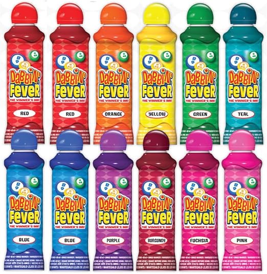 Dabbin' Fever Bingo Daubers - 12 Pack - Assorted Colors