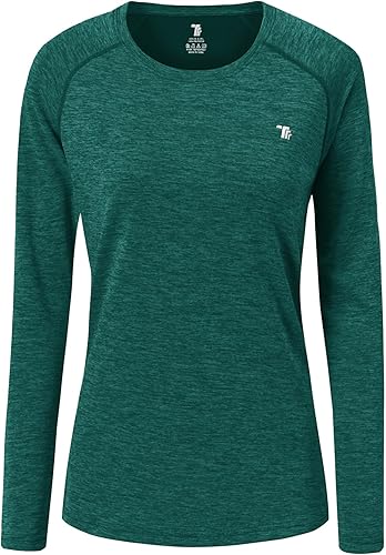 TBMPOY Camisas de manga larga con protección solar UPF 50+ para mujer, ligeras, para senderismo, correr, pesca, al aire libre