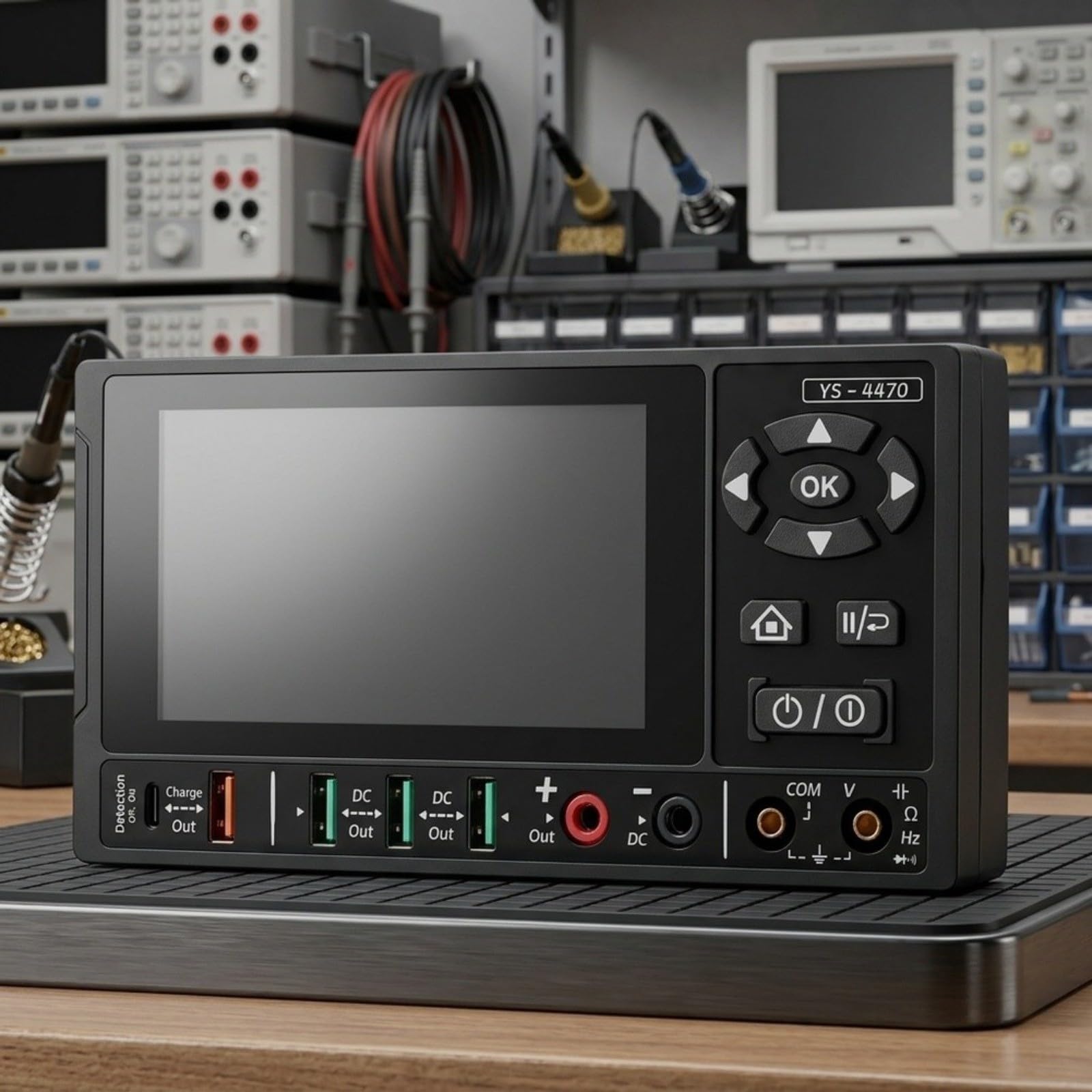 YS-4470 Multimetro digitale con funzione amperometro, True RMS, misurazione della corrente da 10 A, precisione ± 0,5%, retroilluminazione LCD, spegnimento automatico, per riparazione elettronica e