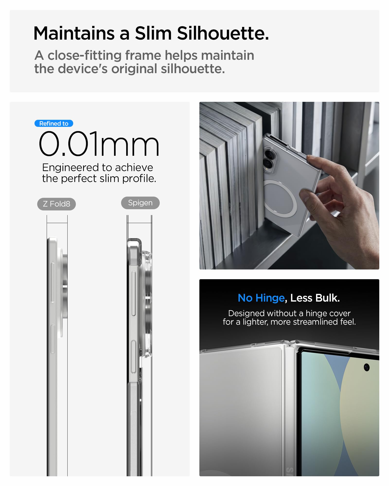 Spigen Air Skin MagFit Case for Samsung Galaxy Z Fold 8, Clear White — Amazon image 5