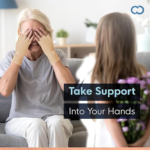 Miniatura 12 de Copper Compression - Guantes tipo muñequera, sin dedos, unisex, para artritis, alivio del dolor del túnel carpiano, reumatoides, tendinitis, Gris