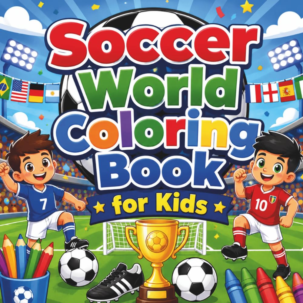 Soccer World Coloring Book for Kids: Fun and Easy Soccer Adventures to Color