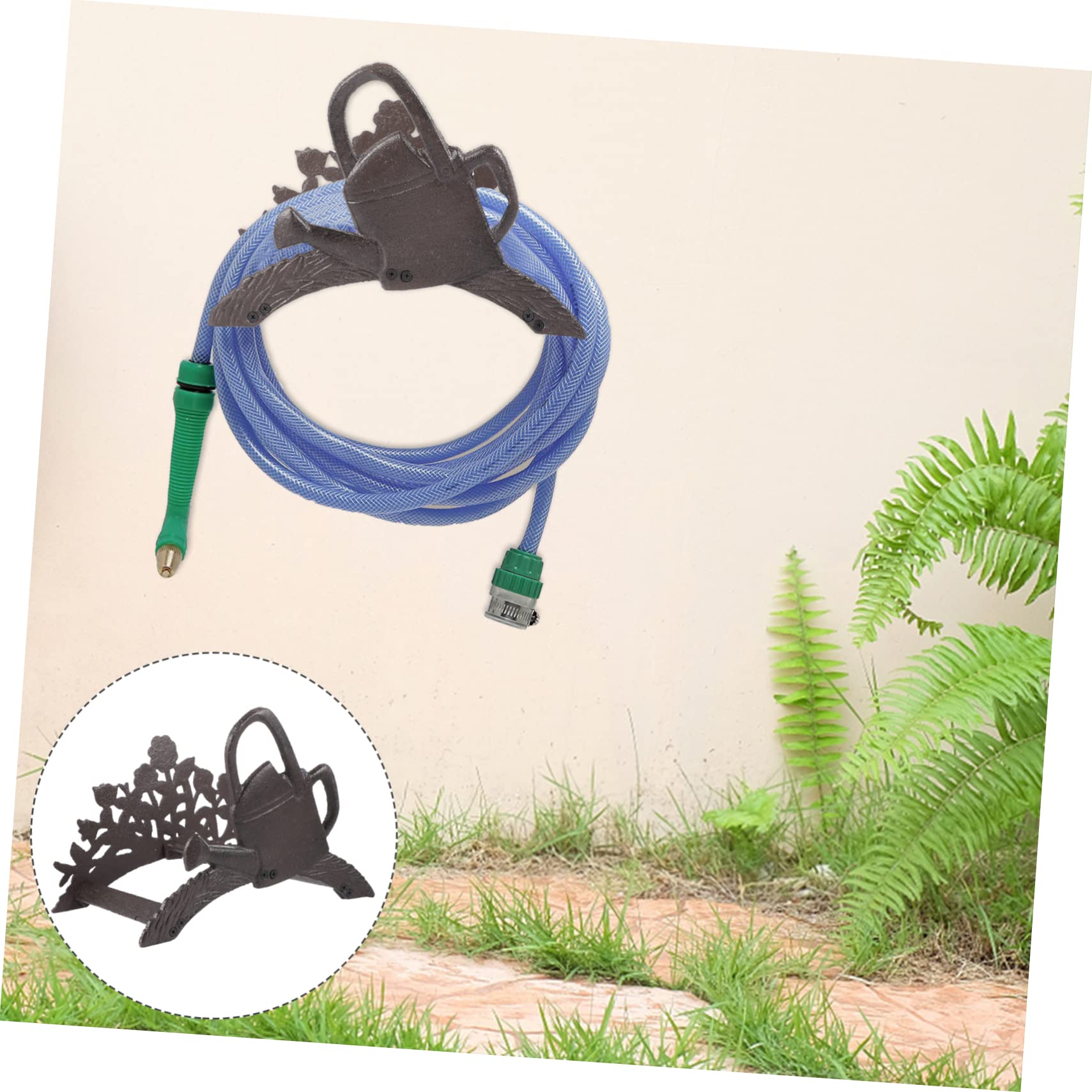 Support Mural pour Tuyau D'arrosage en Fonte, Porte-eau de Jardin