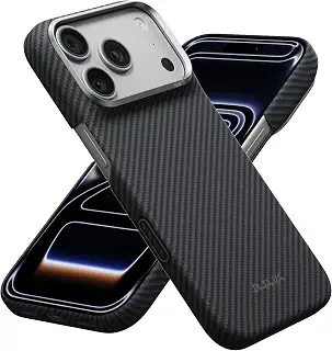 【1.03mm極薄】PITAKA iPhone 18 Pro 用ケース 軽量 600Dアラミド繊維製 薄型 耐衝撃(600D 黒/グレー） | アイフォン18pro用ケース magsafe対応 マグネット内蔵 ワイヤレス充電対応 カーボン風 ミニマリスト おしゃれ シンプル