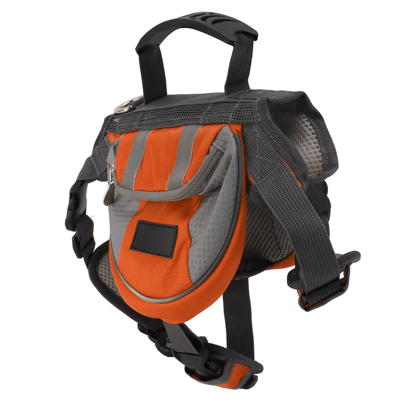 Borsa da Sella per Zaino per Cani, Borsa da Sella con Imbracatura Regolabile con Tasche Laterali di Sicurezza Riflettenti Gilet per Cani per Escursionismo, Campeggio, Viaggi,