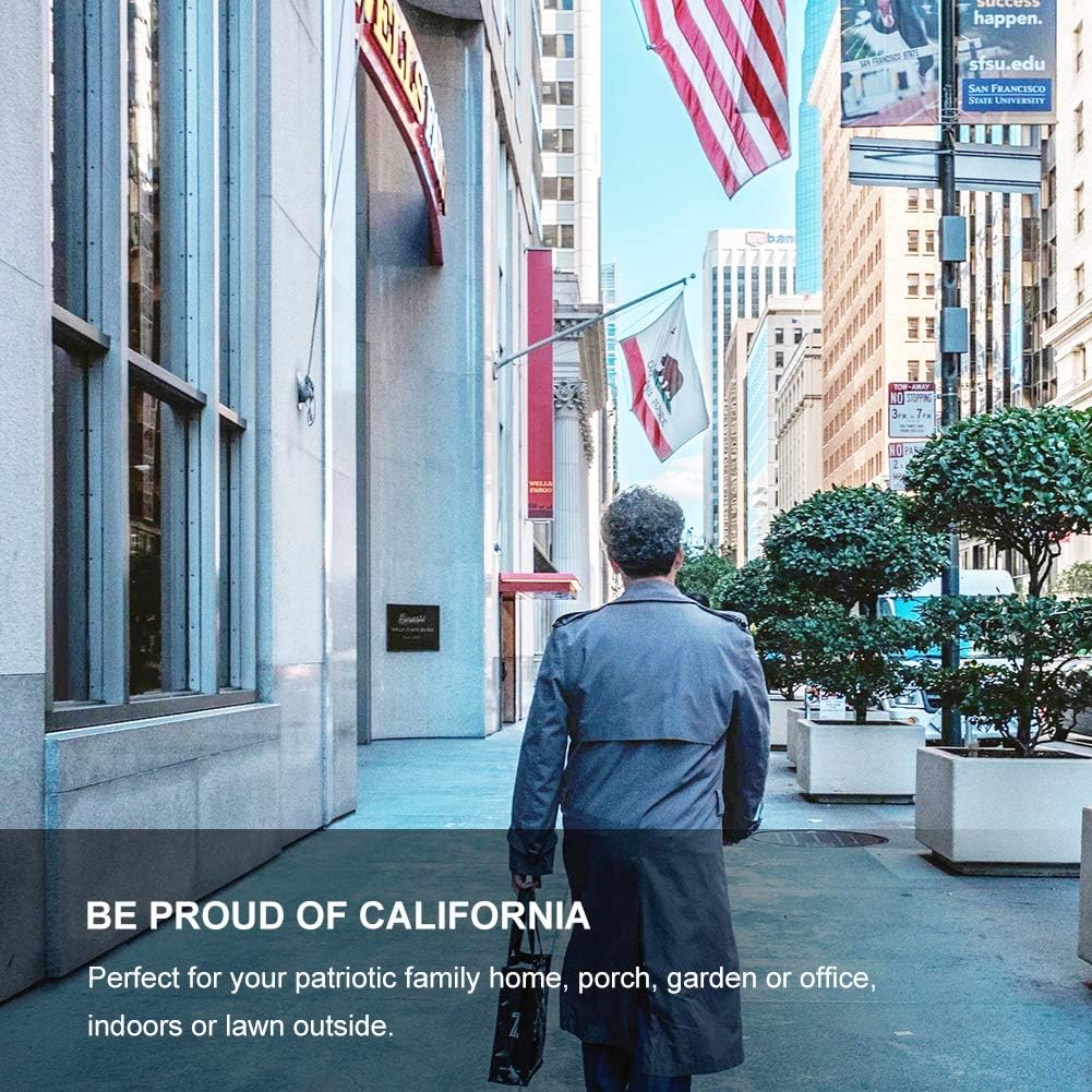 California State Flag 3x5 FT,Embroidered Heavy Duty 300D Nylon Strongest Longest Lasting- CA Republic Bear Outdoor Indoor Waterproof
