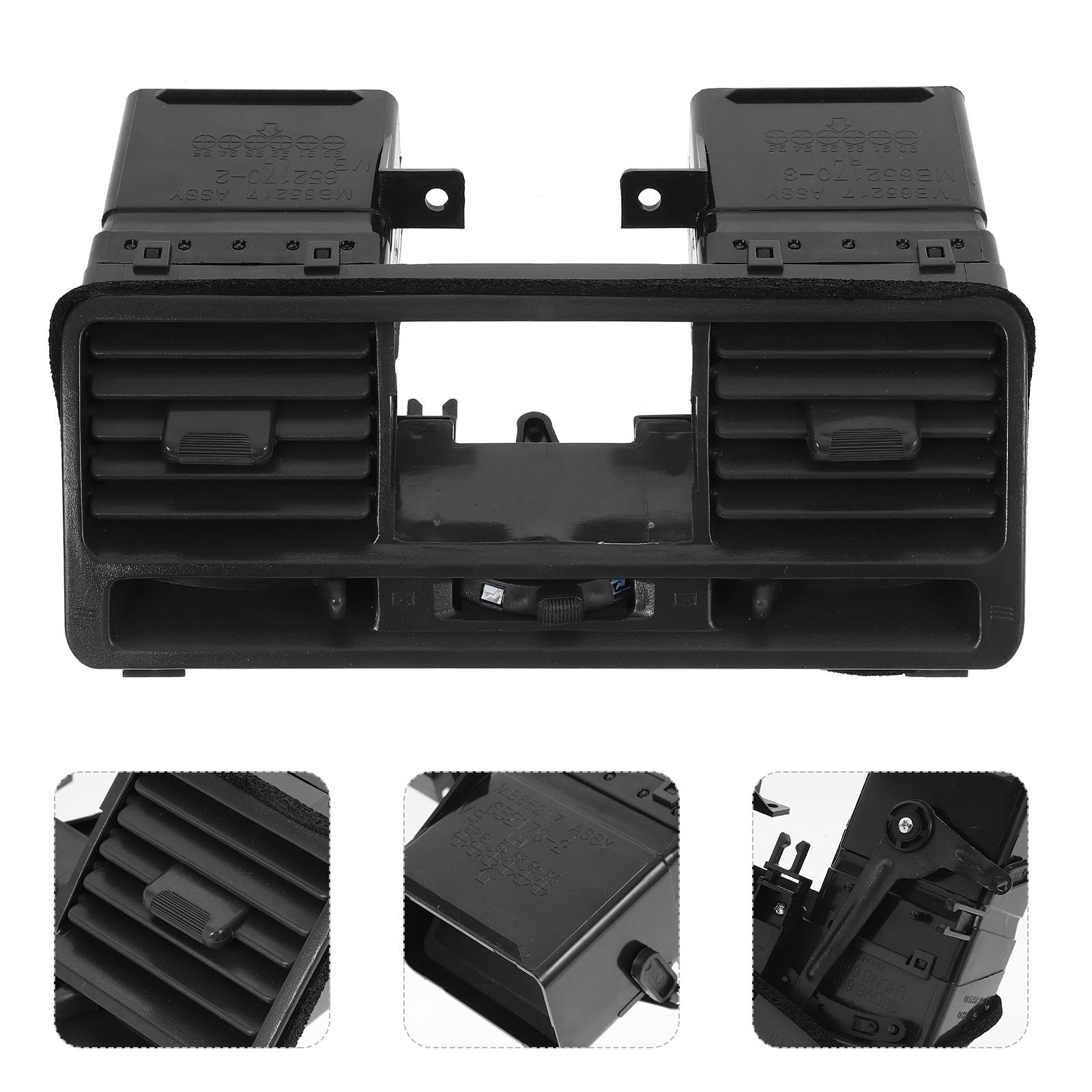 PACKOVE Rejilla de Ventilación durante Fiesta Verano de Abs Negro para Coche Fácil de Instalar y Resistente, Adecuado para Ventilación de Salida de Aire en Tablero