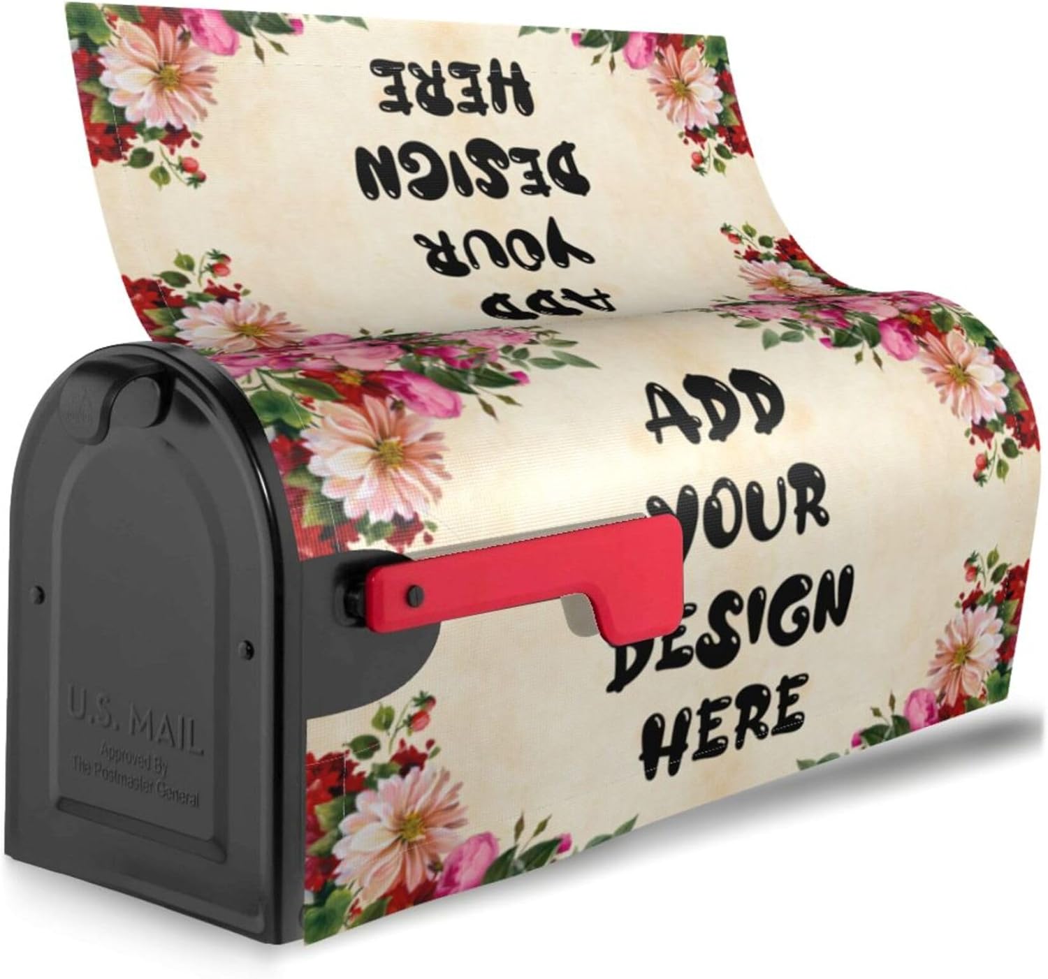 Personalize Custom Mailbox Cover with Photo Image Logo Add Your Own Design Magnetic Post Box Cover for Garden Yard Decor Standard, AA3