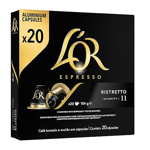 L'OR Café L'Or Cápsula Ristretto - 1 Unidade Com 20 Cápsulas
