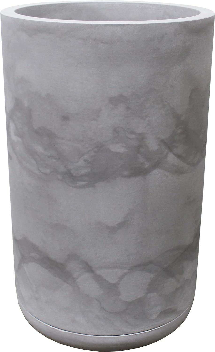 JAPI Pottery Cylinder Planter in Burnt Cement 20.5" H x