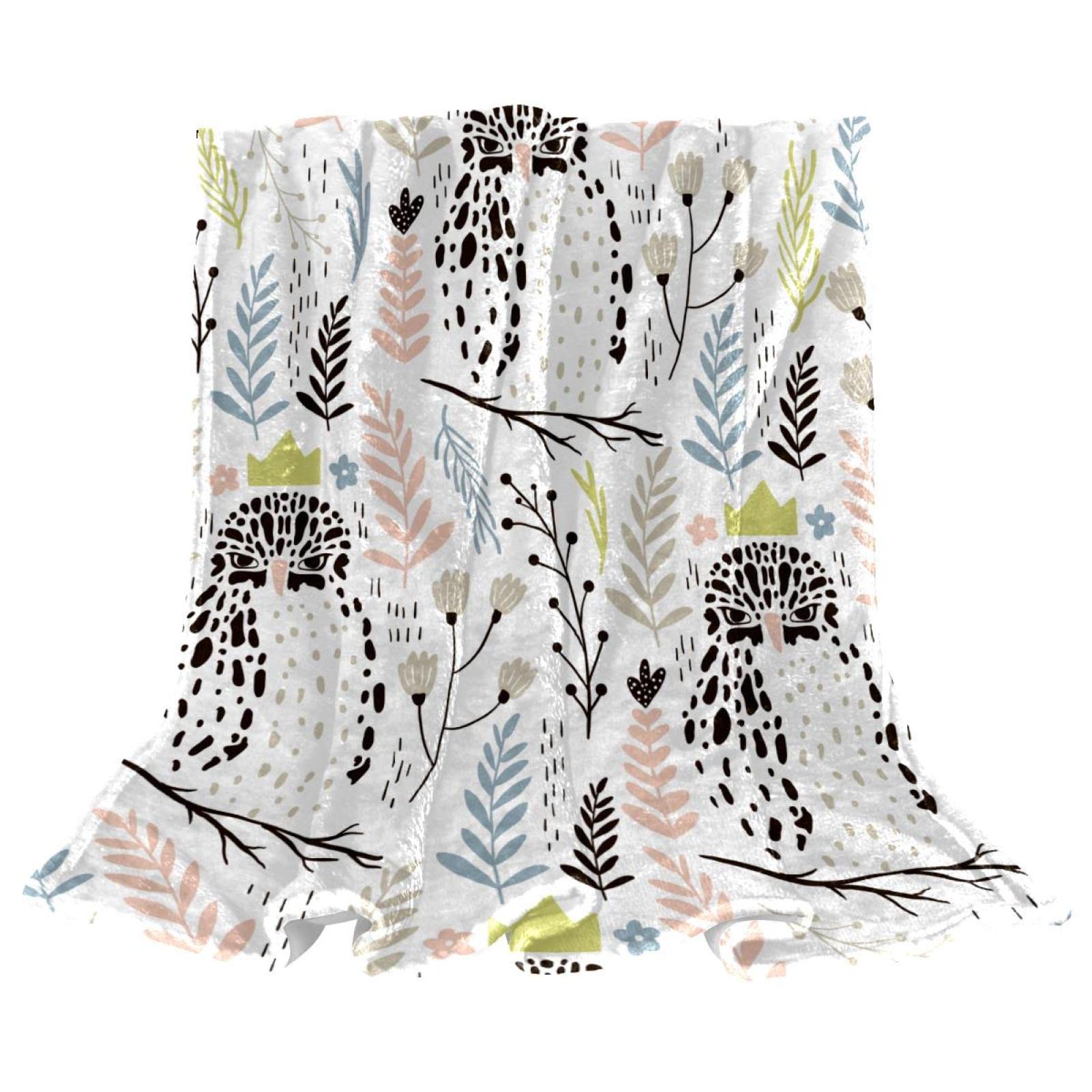 Couvre-lit TBOUOBT hibou de fleur sauvage pastorable doux