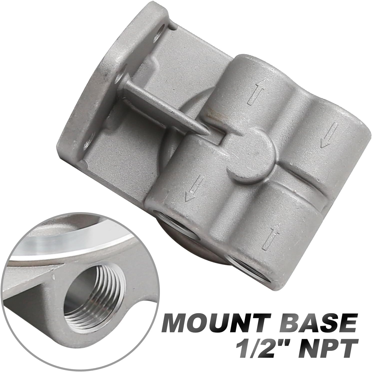 VIKKSAER 1R-0750 Fuel Filter Tool Kit, Diesel Fuel Filter Remote Mounting Base 1/2" NPT 24770 Compatible with CAT 1R-0749 Filter