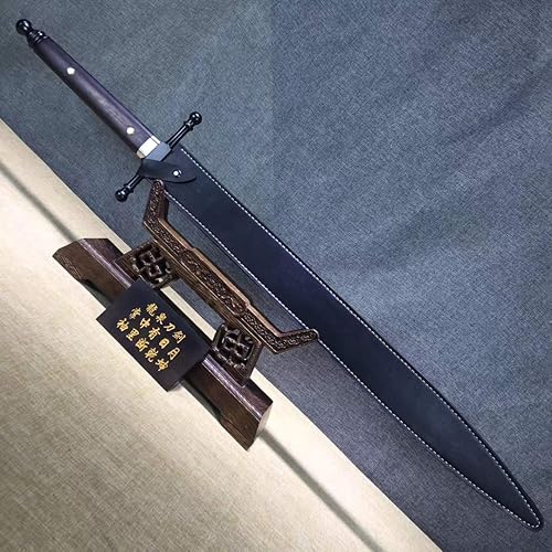 Miniatura 2 de Espadas caballerosas, hechas a mano, hoja de acero de alto carbono, funda de cuero, lista para la batalla