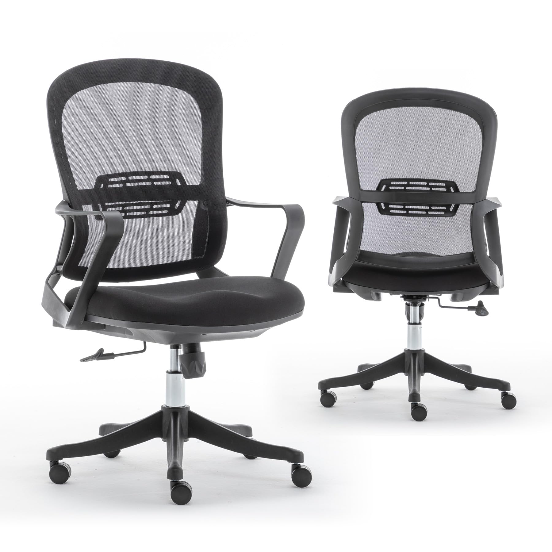 2577B Office Chair, Ergonomic Home Office Chair Computer Desk Chairs with Lumbar Support, Breathable Mesh Executive Swivel Chair,Black