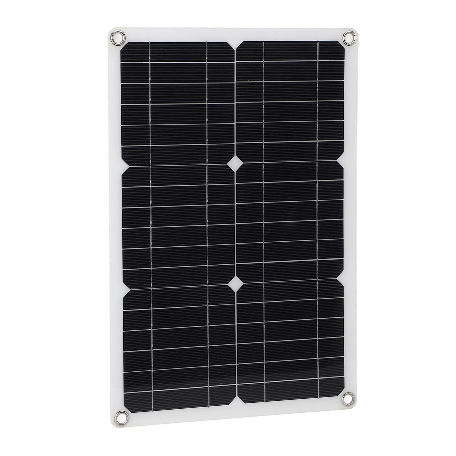 Panel Solar Monocristalino, Panel Solar Ligero y Flexible con Doble USB para Cargador de, Yate, RV, Material EVA, Potencia de 20 W para Uso en Exteriores