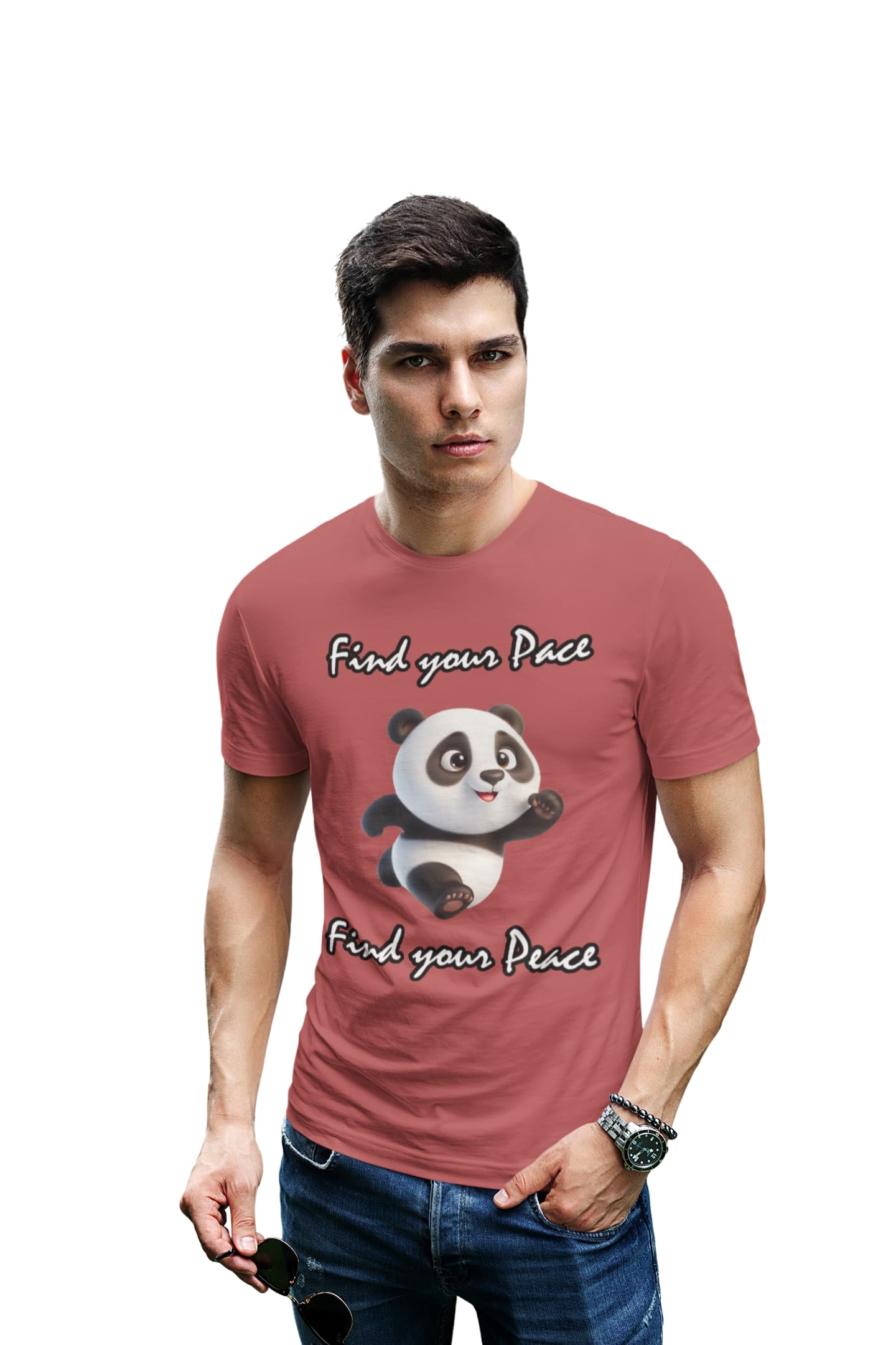 Men's Round Neck Pure Cotton Graphic T-Shirt | 100% Cotton, Breathable, Comfortable, Soft Regular Fit Everyday Tee-image-19