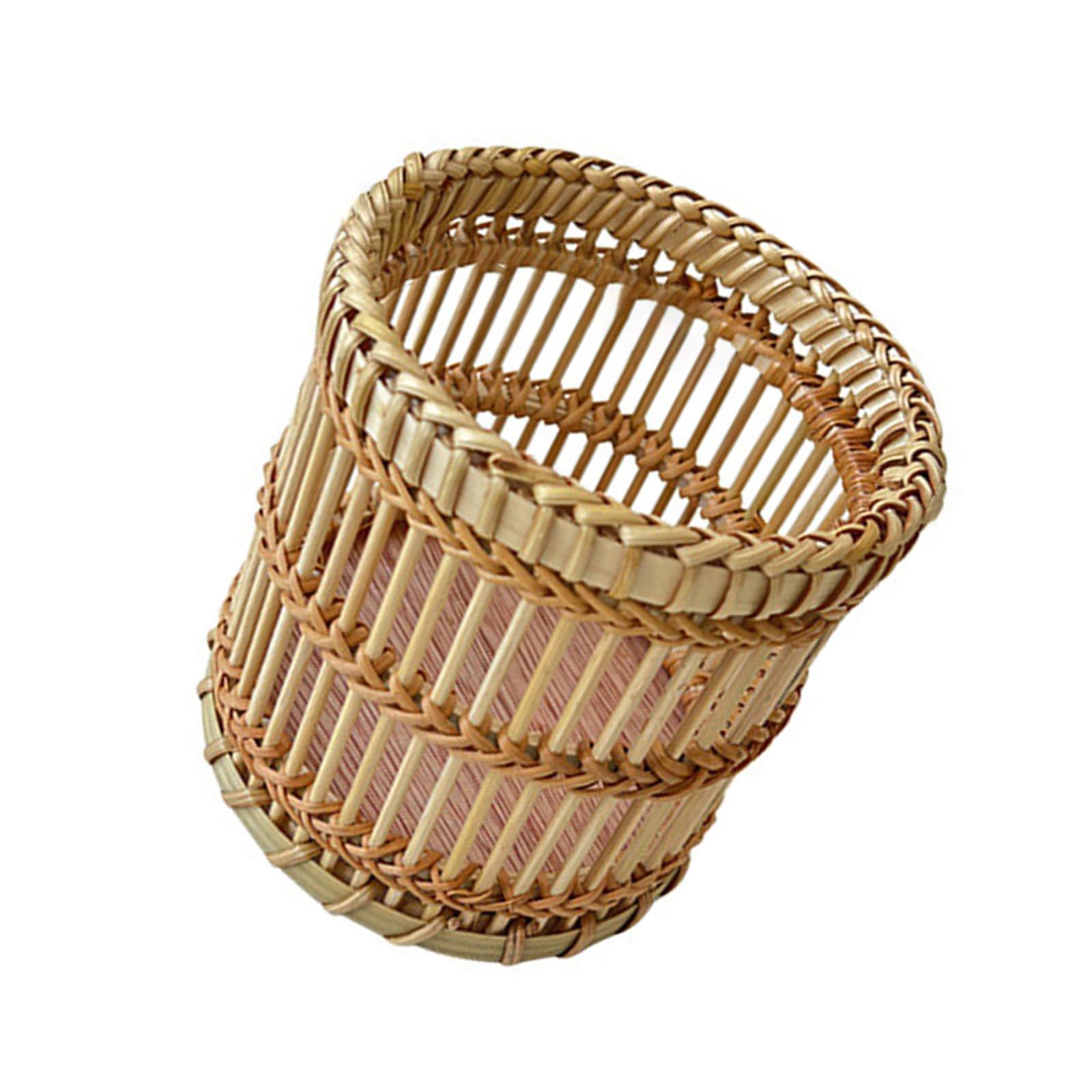Multipurpose Plant Storage Vases Sturdy Rattan Handwoven Basket Accessories Portable For Farmhouses Styles Decoration Vase Protective Covers