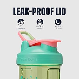 BlenderBottle Spongebob Shaker Bottle Pro Series Perfect for Protein Shakes and Pre Workout, 28-Ounce, Blue/Green, Leg day!