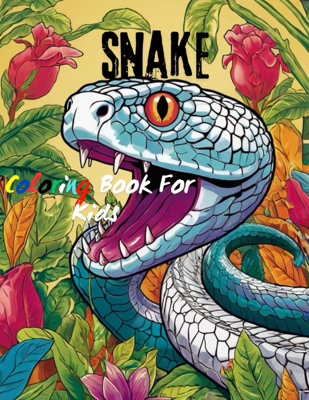 SNAKE Coloring Book For Kids: 40 Engaging Snake Drawings for Young Artists
