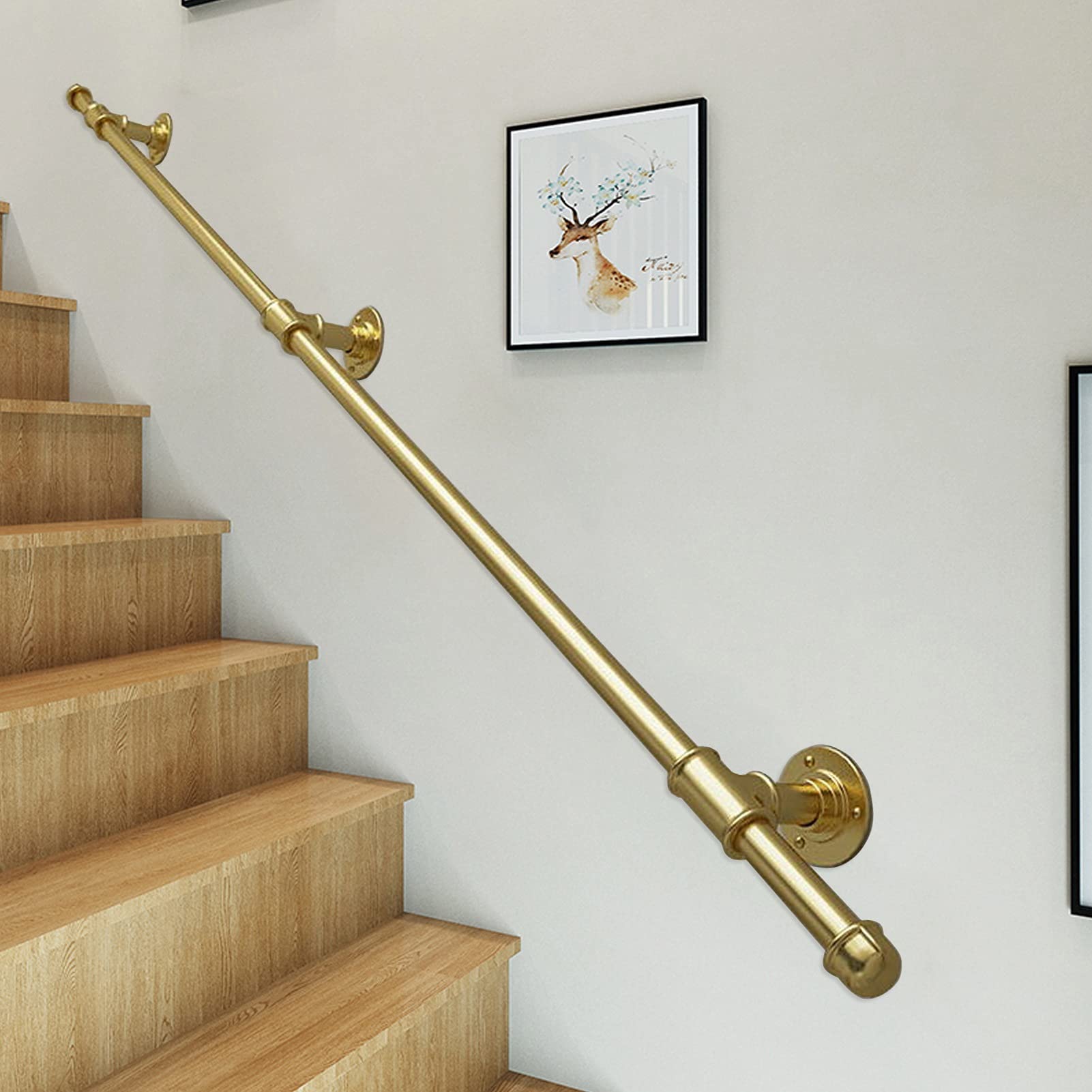 Kit de support mural pour escalier instable : fixez solidement votre rampe intérieure 150 cm