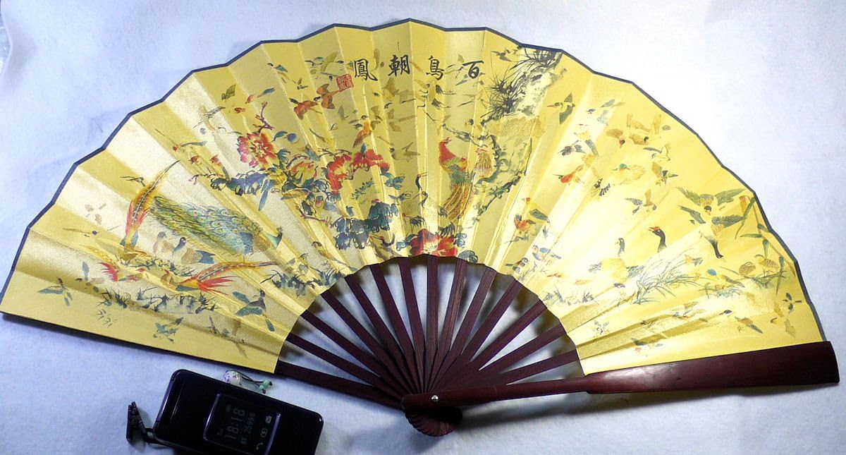 ☆082129 中国 古い 扇子 漢詩 地図 中国美術 難有☆