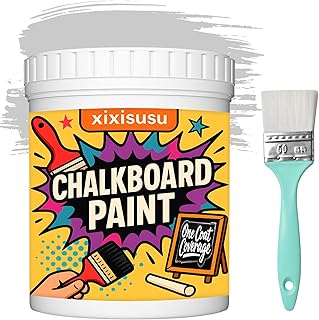 Whiteboard Paint, Chalkboard Paint For Wood, Metal, Glass, Wall - Dry Erase Paint's, Frame Any Surface White Matte Finish, Non-Toxic, Quick-Dry - 16 oz, Cover 35 sf (White, 16 Fl.Oz)
