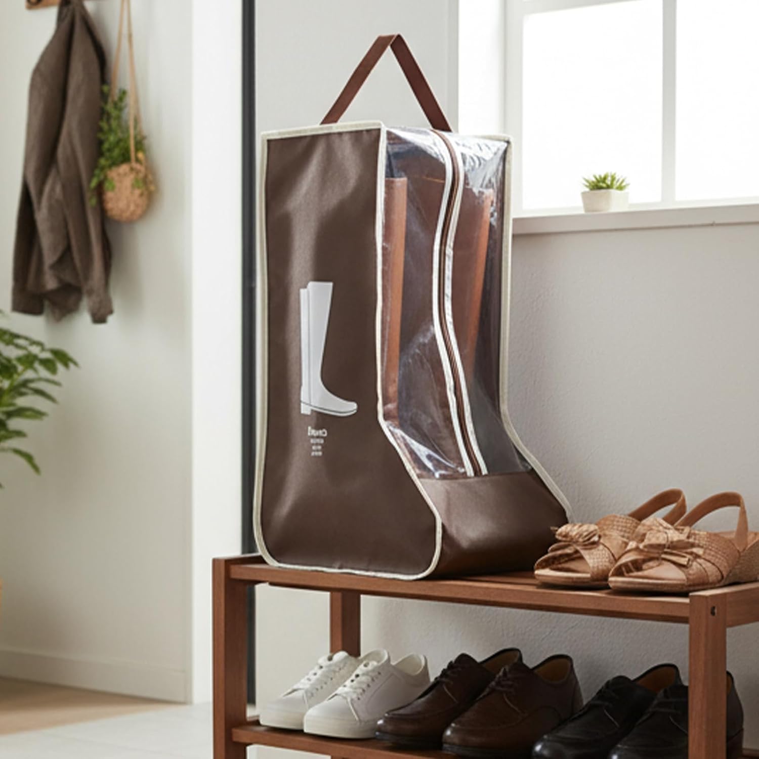 2pcs Boot Bags for Cowboy Boots for Travel（11.4" X 8.6" X 19"）