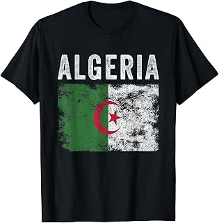 Algeria Flag Distressed - Men Women Kids - Algerian Flag T-Shirt