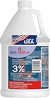Epic Medical Supply 3% Hydrogen Peroxide USP 1 Gallon - First Aid Antiseptic, Multipurpose Cleaner & Teeth Whitener