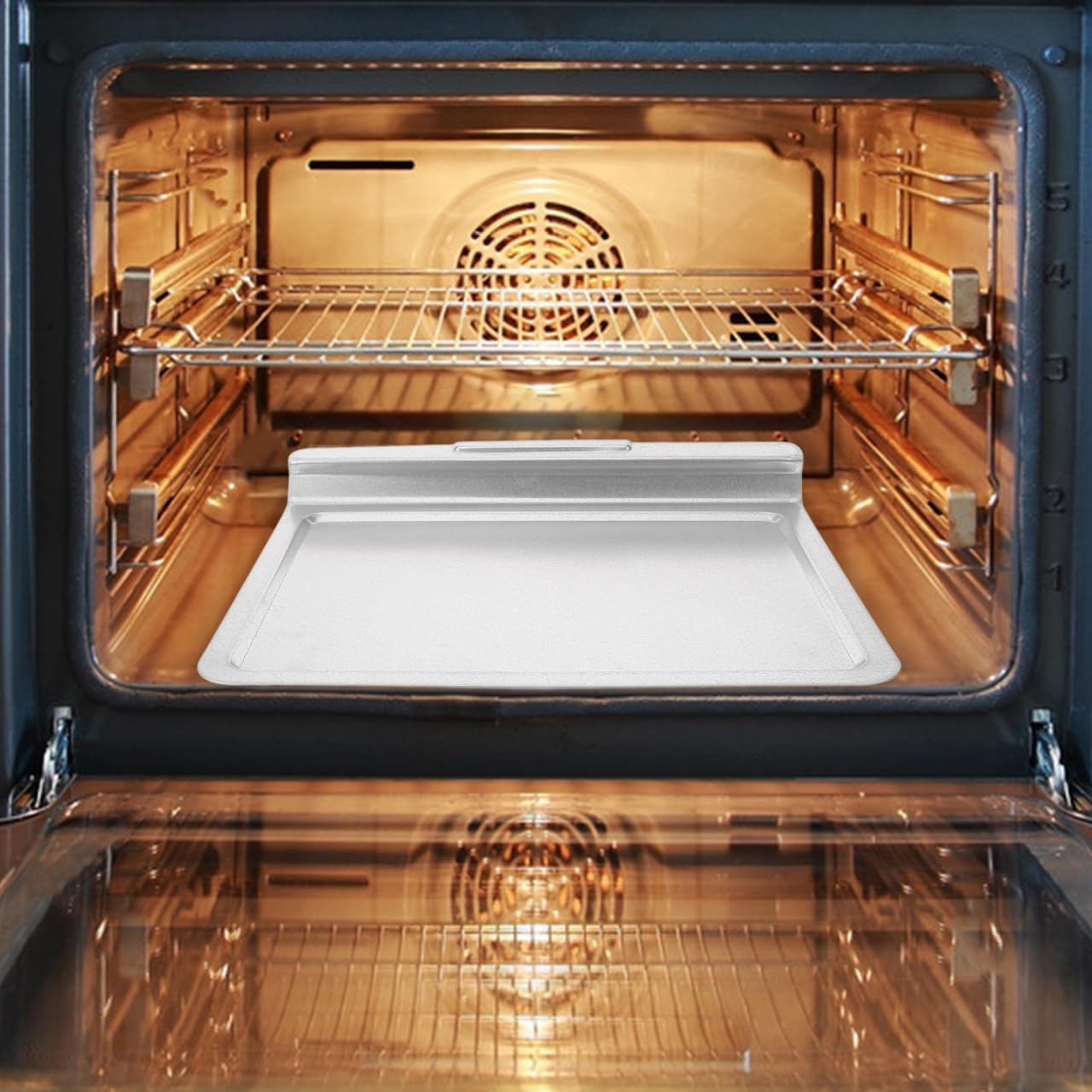 Electric Oven Drip Pan 15L Metal Oil Catch Tray for Baking Roasting Grilling Kitchen Household Use 11.22X9.25X0.87 Inches