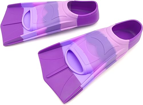 Miniatura 51 de Aletas de natación para niños, cómodas aletas de silicona para nadar y bucear, tamaño adecuado para principiantes, niños, niñas, niños y adultos