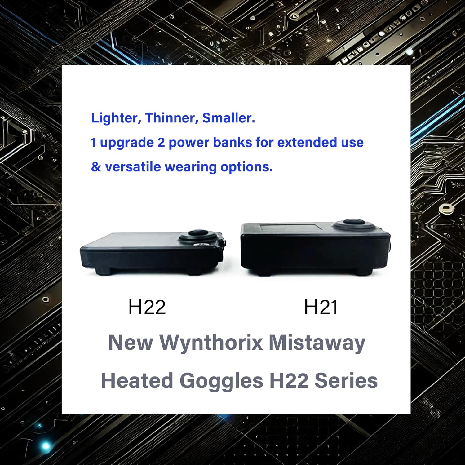 Heated Goggles Snowmobile Anti-Fog Magnetic Interchangeable Frameless 100% UV Lens OTG Electric Ski Goggle