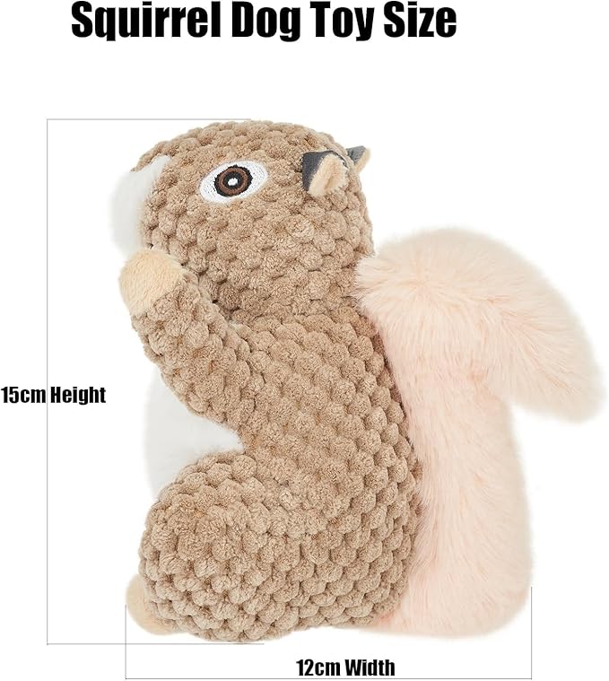 Juguete de Peluche Squeaky para Perros Pequeños y Medianos (Ardilla) miniatura 5
