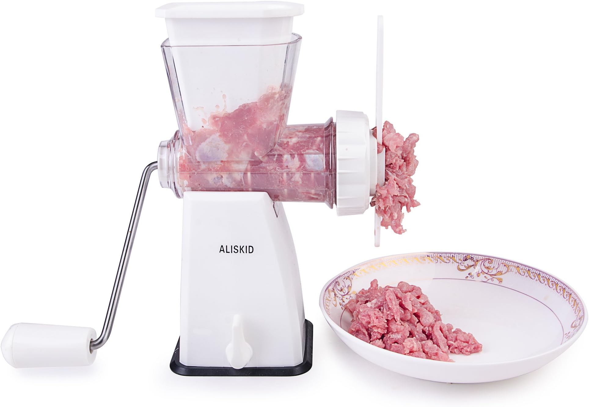 ALISKID Meat Grinder Hand Crank Manual Meat Grinder Mincer with Powerful Suction Base