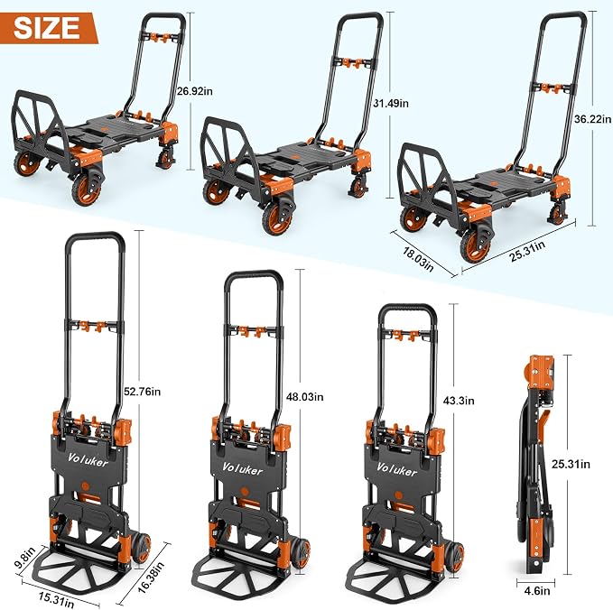 Carretilla plegable de mano 330LB voluker miniatura 2